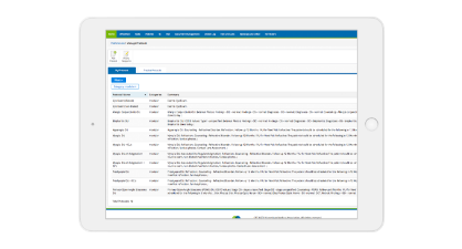 exam protocols screen